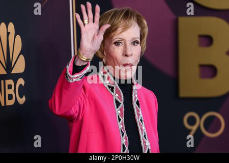 HOLLYWOOD, LOS ANGELES, CALIFORNIA, USA - 02 MARZO: L'attrice, comica, cantante e scrittrice americana Carol Burnett arriva allo speciale compleanno "Carol Burnett: 90 anni di risate + amore" della NBC, tenutosi ad AVALON Hollywood e Bardot il 2 marzo 2023 a Hollywood, Los Angeles, California, Stati Uniti. (Foto di Xavier Collin/Image Press Agency) Foto Stock