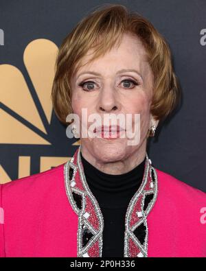 HOLLYWOOD, LOS ANGELES, CALIFORNIA, USA - 02 MARZO: L'attrice, comica, cantante e scrittrice americana Carol Burnett arriva allo speciale compleanno "Carol Burnett: 90 anni di risate + amore" della NBC, tenutosi ad AVALON Hollywood e Bardot il 2 marzo 2023 a Hollywood, Los Angeles, California, Stati Uniti. (Foto di Xavier Collin/Image Press Agency) Foto Stock