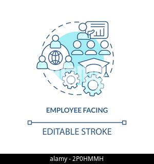 Icona del concetto turchese rivolto ai dipendenti Illustrazione Vettoriale