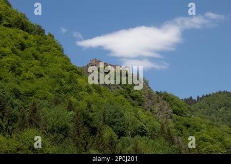 Cittadella di Poenari in Romania Foto Stock