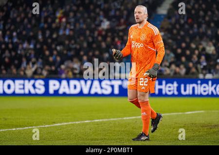 DOETINCHEM, PAESI BASSI - 2 MARZO: Remko Pasveer di Ajax durante la finale olandese della Toto KNVB Cup Quarter Match tra De Graafschap e Ajax a De Vijverberg il 2 marzo 2023 a Doetinchem, Paesi Bassi (Foto di Rene Nijhuis/Orange Pictures) Foto Stock