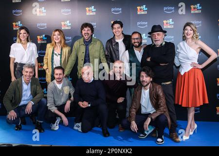 Roma, Italia. 02nd Mar, 2023. Cast Photocall lol 3 durante LA CHIAMATA FOTOGRAFICA - LOL: CHI RIDE Ã&#X88; FUORI 3, Reportage a Roma, marzo 02 2023 Credit: Independent Photo Agency/Alamy Live News Foto Stock