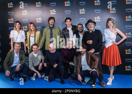 Roma, Italia. 02nd Mar, 2023. Cast Photocall lol 3 durante LA CHIAMATA FOTOGRAFICA - LOL: CHI RIDE Ã&#X88; FUORI 3, Reportage a Roma, marzo 02 2023 Credit: Independent Photo Agency/Alamy Live News Foto Stock