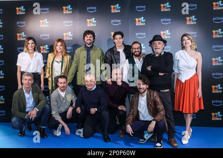 Roma, Italia. 02nd Mar, 2023. Cast Photocall lol 3 durante LA CHIAMATA FOTOGRAFICA - LOL: CHI RIDE Ã&#X88; FUORI 3, Reportage a Roma, marzo 02 2023 Credit: Independent Photo Agency/Alamy Live News Foto Stock