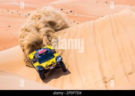 Abu Dhabi - 03/03/2023, 206 WEI HAN (chn), li ma (chn), Hanwei Motorsport Team, Lichi HW2021, FIA W2RC, Azione durante la fase 5 dell'Abu Dhabi Desert Challenge 2023, 2nd° round della stagione 2023 W2RC, il 3 marzo 2023 tra Qasr al Sarab e ADNOC Business Center, Abu Dhabi - Foto Bastien Roux / DPPI Foto Stock