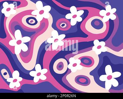 Astratto sfondo orizzontale con onde colorate. Illustrazione Vettoriale