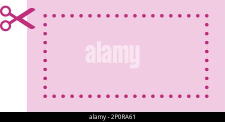 La pratica del taglio attiva l'elemento di simbolo di forma rettangolare per l'attività delle forbici di prescolare per lo sviluppo di abilità motorie per i bambini Illustrazione Vettoriale