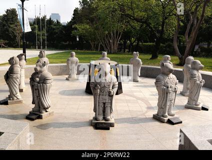 Seoul, Corea del Sud - 2019 maggio: 12 segni zodiacali cinesi al Museo Nazionale del Folclore di Corea Foto Stock