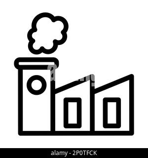 Icona linea spessa vettore di fabbrica per uso personale e commerciale. Foto Stock