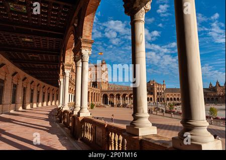 Plaza de España, Siviglia, Spagna Foto Stock