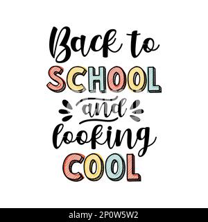 Doodle ha disegnato a mano le citazioni ispirative della scuola. Illustrazione Vettoriale