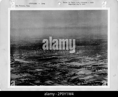 Iowa - Des Moines, Fotografia aerea. Foto Stock