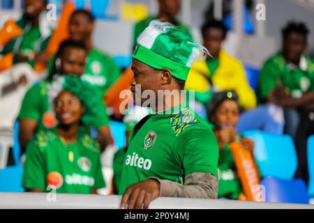 Cairo, Egitto. 3rd marzo 2023. Il TotalEnergies Under 20 Africa Cup of Nations Quarter Final match tra Uganda U20 e Nigeria U20 al Suez Canal Stadium. Foto Stock