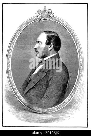 Ritratto del Principe Alberto di Sassonia-Coburg e Gotha (1819-1861) poco prima della sua morte. Fu la consorte del monarca britannico come marito della regina Vittoria dal loro matrimonio il 10 febbraio 1840 Foto Stock