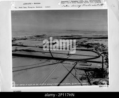 Montana - Glasgow, Fotografia aerea. Foto Stock