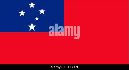Bandiera nazionale dello Stato indipendente di Samoa Foto Stock