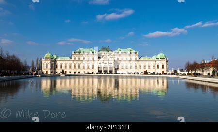 Parchi e palazzi a Vienna Foto Stock