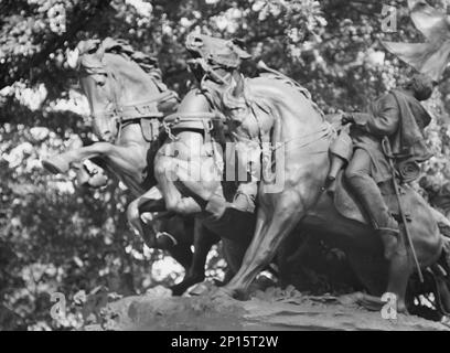 Statue equestri a Washington, D.C., tra il 1911 e il 1942. Carica di cavalleria, Ulysses S. Grant Memorial, di Henry Mervin Shrady. Foto Stock