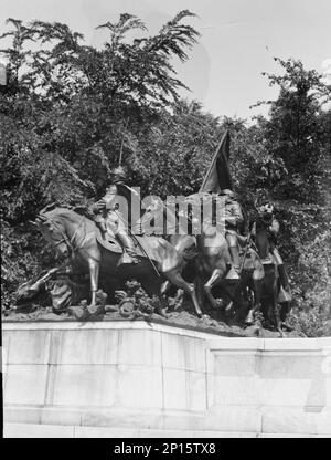 Statue equestri a Washington, D.C., tra il 1911 e il 1942. Carica di cavalleria, Ulysses S. Grant Memorial, di Henry Mervin Shrady. Foto Stock