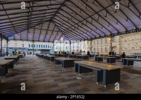 02.03.2023 Preston, Lancashire, Regno Unito. Negozi di St Georges, Fishergate e Friargate nel centro di Preston Foto Stock