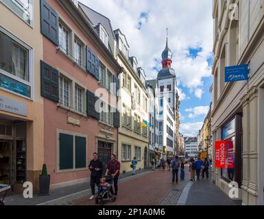 Bonn: museo Beethoven-Haus, chiesa Namen-Jesu-Kirche, Città Vecchia nella regione Rhein-Sieg, Nordrhein-Westfalen, Renania settentrionale-Vestfalia, Germania Foto Stock