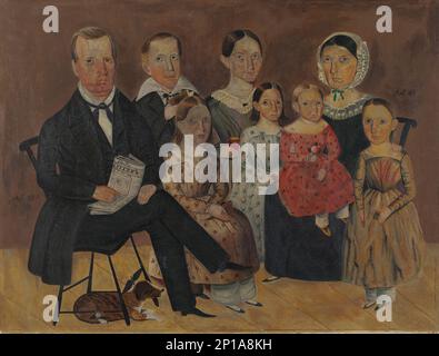 Ritratto di famiglia di John J. Wagner, c. 1940. Foto Stock