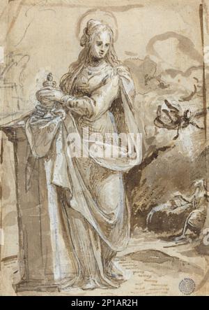 Maria Maddalena [verso], in o dopo il 1524. Foto Stock