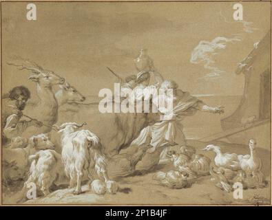 Noè che conduce gli animali nell'Arca, 1774. Foto Stock