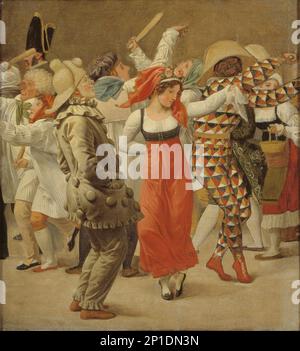 Il Carnevale di Roma. Frammento, 1828. Foto Stock