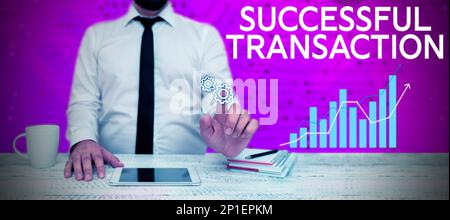 Ispirazione che mostra il segno transazione riuscita. Le parole scritte su generate high Response rate consentono un'analisi più efficiente Foto Stock