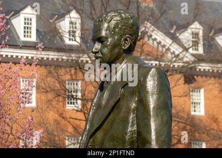 Thurgood Marshall Memorial al Lawyers Mall state House Square Annapolis Maryland Foto Stock