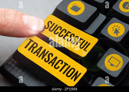 Ispirazione che mostra il segno transazione riuscita. Le parole scritte su generate high Response rate consentono un'analisi più efficiente Foto Stock