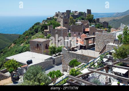 Vathia, mani, Lakonia, Peloponneso, Grecia Foto Stock