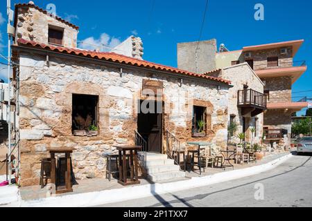 Ristorante, Gerolimenas, mani, Lakonia, Peloponneso, Grecia Foto Stock