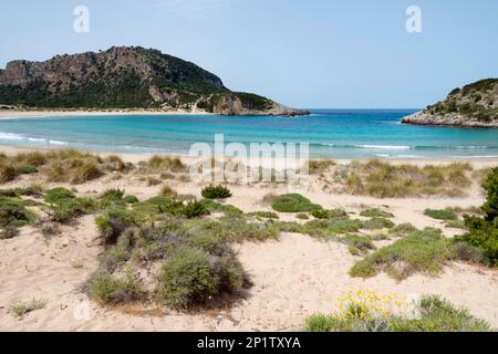 Voidokilia Bay, Pylos, MESSINIA, Peloponneso, Grecia, Voidokilia Bay, Ox Belly Bay Foto Stock