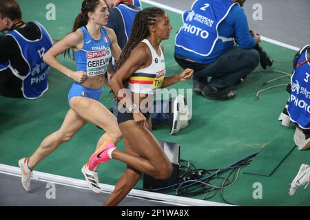 Nafissatou Thiam, Belgio. , . Il 3 2023 marzo all'Atakoy Arena di Istanbul, Turchia - Foto Laurent Lairys/ABACAPRESS.COM Credit: Abaca Press/Alamy Live News Foto Stock