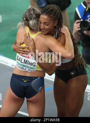 Nafissatou Thiam, Belgio. , . Il 3 2023 marzo all'Atakoy Arena di Istanbul, Turchia - Foto Laurent Lairys/ABACAPRESS.COM Credit: Abaca Press/Alamy Live News Foto Stock