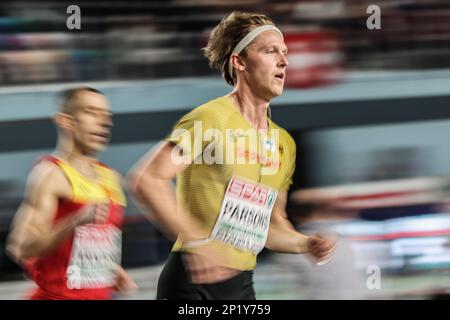 Istanbul, Turchia. 04th Mar, 2023. Atletica/Sala: Campionati europei, 3000 metri di qualificazione maschile, Sam Parsons dalla Germania in azione. Credit: Oliver Weiken/dpa/Alamy Live News Foto Stock