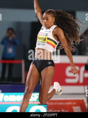 Nafissatou Thiam del Belgio, Pentathlon Women's Long Jump durante i Campionati europei di atletica indoor 2023 il 3 2023 marzo all'Atakoy Arena di Istanbul, Turchia - Photo: Laurent Lairys / DPPI/LiveMedia Foto Stock