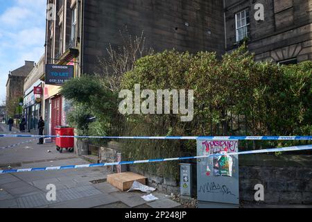 Edimburgo Scozia, Regno Unito 04 marzo 2023. Incidente della polizia Leith Walk. credito sst/alamy notizie dal vivo Foto Stock