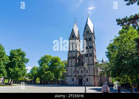 Coblenza: chiesa Basilica di San Kastor (Castor) in Rheintal, Rheinland-Pfalz, Renania-Palatinato, Germania Foto Stock