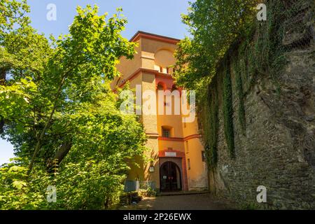 Koblenz: Rheinisches Fastnachtsmuseum (Museo del Carnevale di Rhenish) nella torre Kehlturm di Fort Konstantin a Rheintal, Rheinland-Pfalz, Renania-Palatinat Foto Stock