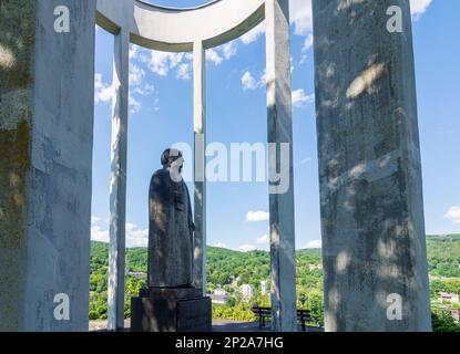 Nassau (Lahn): Monumento di Freiherr vom Stein a Lahntal, Rheinland-Pfalz, Renania-Palatinato, Germania Foto Stock