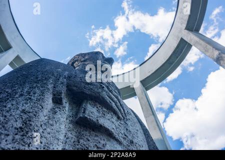 Nassau (Lahn): Monumento di Freiherr vom Stein a Lahntal, Rheinland-Pfalz, Renania-Palatinato, Germania Foto Stock