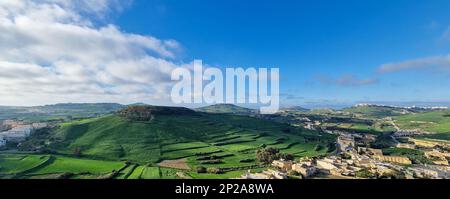 Una vista dalla Vittoria Cittadella Gozo Foto Stock