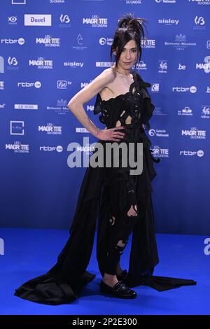 Attrice Lubna Azabal raffigurata durante l'edizione 12th della cerimonia di premiazione del film "Magritte du Cinema", sabato 04 marzo 2023, a Bruxelles. I premi sono premiati ai film dei produttori belgi di lingua francese. FOTO DI BELGA LAURIE DIEFFEMBACQ Foto Stock