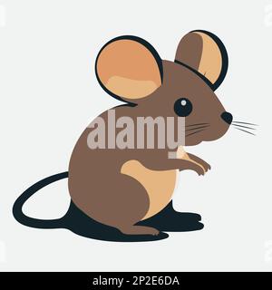 Icona del mouse, ratto, simboli di linee sottili del mouse per il web e il telefono cellulare Illustrazione Vettoriale