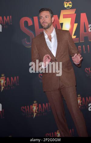 Roma, Italia. 03rd Mar, 2023. Zachary Levi partecipa alla prima per 'Shazam! Fury of the Gods' allo Space Cinema moderno il 03 marzo 2023 a Roma. Credit: dpa/Alamy Live News Foto Stock