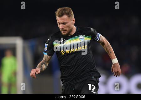 Napoli, Italia. 3 Mar, 2023. Ciro immobile della SS Lazio durante la Serie A match tra SSC Napoli e SS Lazio allo Stadio Diego Armando Maradona Napoli Italia il 03 marzo 2023. Credit: Franco Romano/Alamy Live News Foto Stock