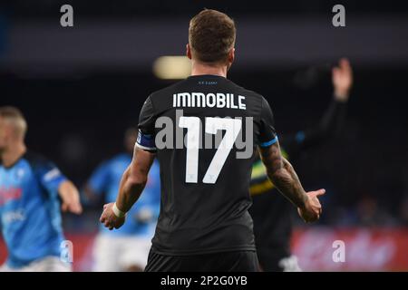 Napoli, Italia. 3 Mar, 2023. Ciro immobile della SS Lazio durante la Serie A match tra SSC Napoli e SS Lazio allo Stadio Diego Armando Maradona Napoli Italia il 03 marzo 2023. Credit: Franco Romano/Alamy Live News Foto Stock